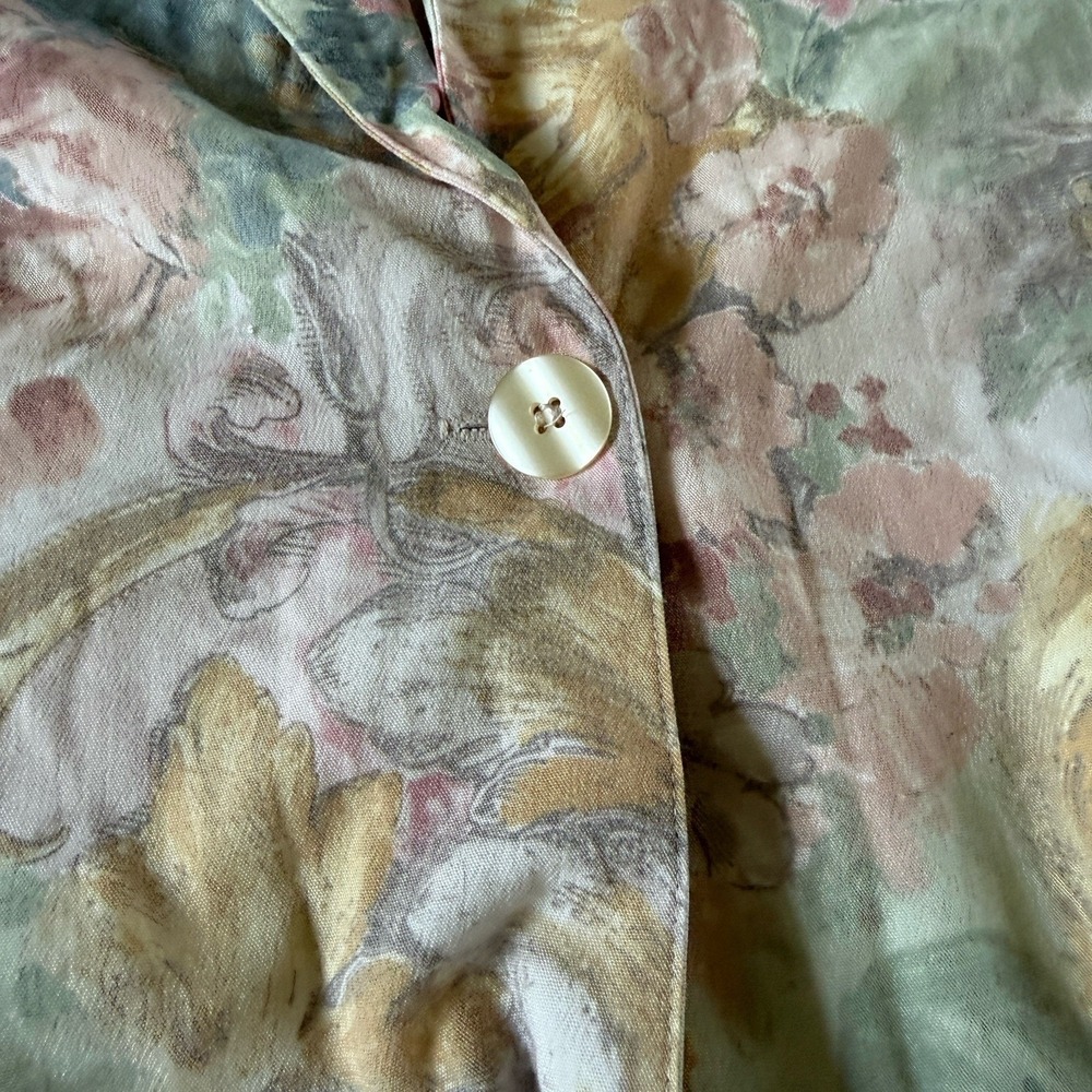 Toni Garment CC Magic VTG 80s Pastel Floral Oversized Blazer M/L Rayon USA Made - Picture 5 of 13